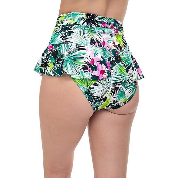 Profile by Gottex Beautiful Day High Waist Skirted Floral Print Bikini Bottoms 6 - Picture 2 of 7